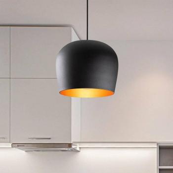 Lámpara Colgante Berceste N-1409, negra, hierro, Ø 23 cm