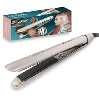 Plancha de Pelo Cecotec Lisse 880 HidraProtect - 48W, Turmalina, Queratina, Aceite de Argán, Pro Ionizer, Placas Flotantes 3D, 4 Temperaturas,