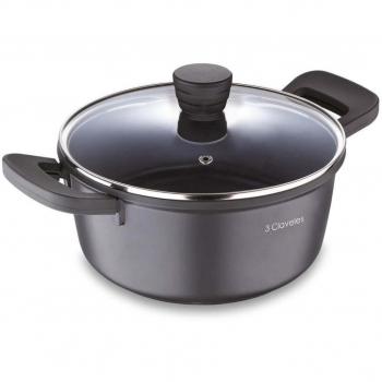 Cacerola con tapa de 20 cm 3 Claveles Dark Collection