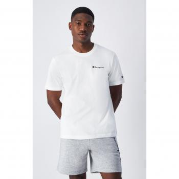 Camiseta Champion de Algodón para Hombre con Logo Pequeño - Talla S - Color Blanco