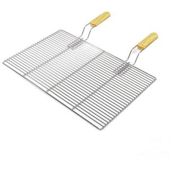 Parrilla Barbacoa Rectangular 67x40cm con Mangos de Acero Inoxidable para Grill y Plancha