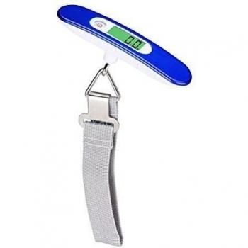 Digital Báscula,JINCHAO Balanza Ergonómica LCD Báscula 50g/50Kg 0.1lb/110lb para Maletas Equipaje de Viaje Báscula Azul