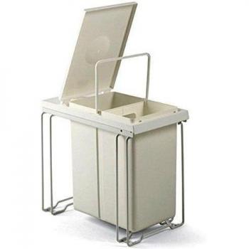 Cubo de basura 26 x 39 cm Separación de Basura 30 cm Armario Cocina Cubo de basura Guías de 2 x 10 o 1 x 20 l * 069