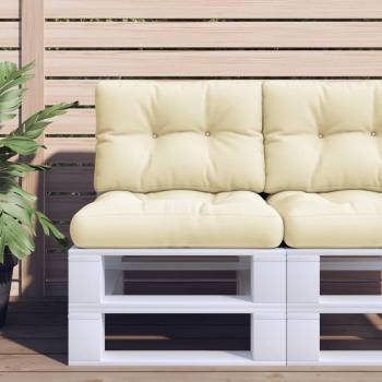 Cream Fabric Pallet Cushions Set of 2