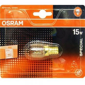 Bombilla tubular para horno Osram de 15w, 230v y casquillo e14