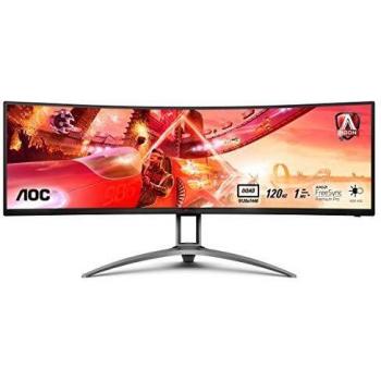 AOC Monitor AGON AG493UCX - 49 Curved 1800R, Dual QHD, 120 Hz, 1ms, VA, FreeSync Premium Pro, 5120x1440, 550 cd/m, HDMI 2x2.0, Displayport 1x1.4
