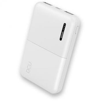 Power Bank DCU Tecnológico Triple Salida 5000mAh USB y USB-C Blanco