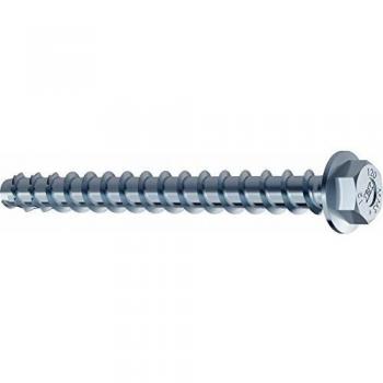 Tornillo de Hormigón Multi-Monti-plus 12x140mm con Cabeza Hexagonal y Arandela Presionada, Zincado