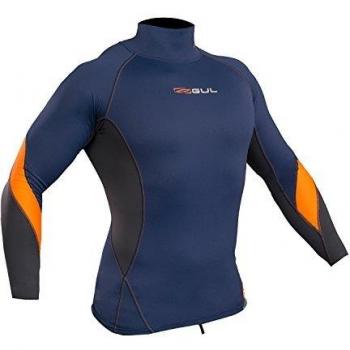 Gul 2018 Xola Long Sleeve Rash Vest Blue/Orange RG0339-B4 Sizes- - Xxlarge