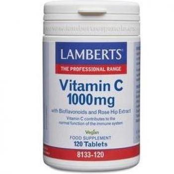 Lamberts Vitamina C 1000 mg con Bioflavonoides y Escaramujo 120 tabletas