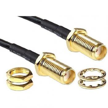Cable Antena Delock 88580 - SMA hembra a MMCX macho, 200 mm, coaxial negro