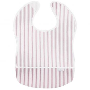 Cambrass Denim - Babero plastificado cuadrado, color rosa / raya