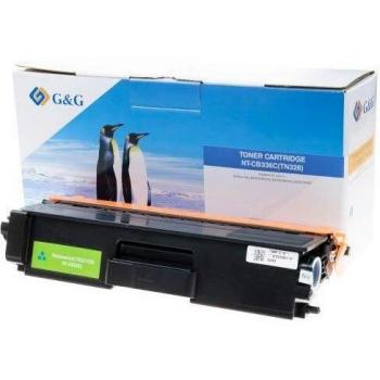 Cartucho de Toner Genérico G&G para Brother TN321/TN326/TN329 - Color Cyan, Reemplaza TN321C/TN326C/TN329C
