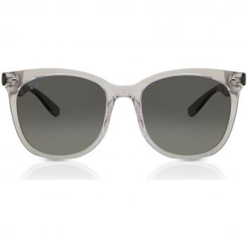 Ray-Ban RB4379D Unisex Squadrata Transparent Sunglasses, Color 659811, Size 55, Asian Fit