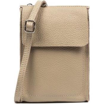 Bolso bandolera de mujer de piel auténtica acabado Dollaro. Made in Italy. Vera Pelle Italiana