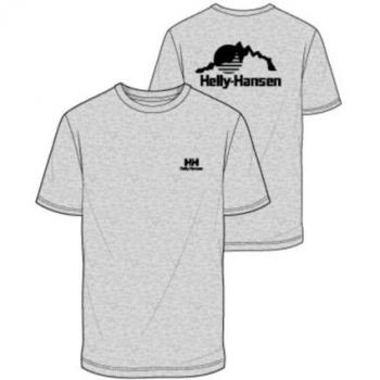 Camiseta Helly Hansen Nord Graphic T-Shirt (Grey Melange) Hombre, manga corta, color gris melange