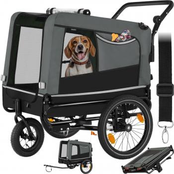 Remolque para perros WoofRider multifuncional y plegable, hasta 40 kg, apto para bicicletas eléctricas y estándar