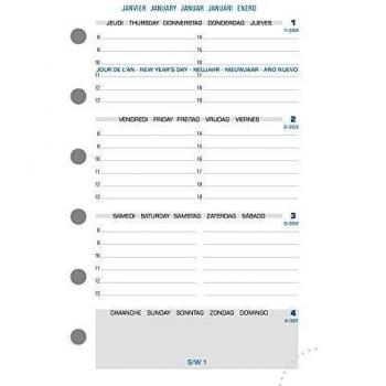 Exacompta 14212E - Calendario, 2 páginas por semana, 2016, 12.6 x 8.1 cm, 16 meses - Septiembre de 2018 a diciembre de 2019: Timer-Einlagen 14