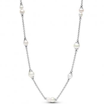 Pandora Timeless Freshwater Cultured Pearl Chain Necklace 45 cm Silver