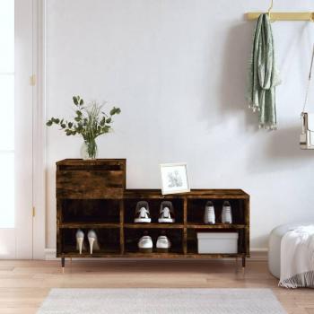 Zapatero Humo 102x36x60 cm Madera multicapa Marrón