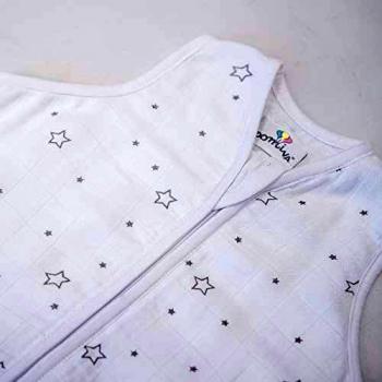 Saco de Dormir Ligeramente Acolchado Estrellas Grises TOG 1 (85 cm) para Bebés de 6 a 24 Meses Domiva