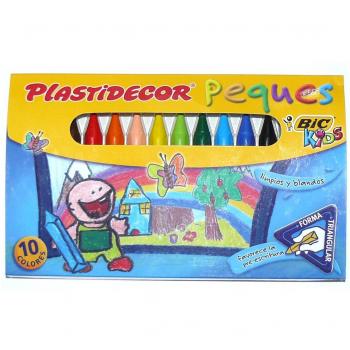 PLASTIDECOR PEQUES 12 COLORES TRIANGULARES