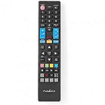 NEDIS Mando a Distancia Mando a Distancia | Adecuado para: Samsung | Fijo | Número de Dispositivos: 1 | Botón de Netflix/Botón Smart Hub | Infrarrojo | Negro Negro