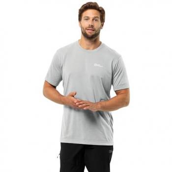 Camiseta Jack Wolfskin Vonnan Manga Corta Gris Claro - Talla XXL