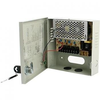 sourcingmap CA 100-240V a CC 12V 5A 4CH Interruptor Cable De Alimentación Caja Interruptor para cámara CCTV