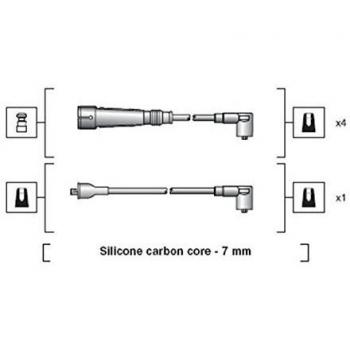 Juego de Cables de Encendido Magneti Marelli 941318111155, incluye cables de alta calidad, resistencia a altas temperaturas, conectores precisos y diseño optimizado para un rendimiento óptimo del motor
