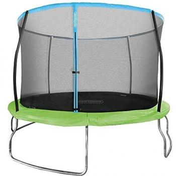 Aktive 54085 - Cama elástica infantil exterior, Colchoneta saltar niños, medidas 366x266 cm, peso máx 100 kg, +6 años, tiempo de montaje 2 h, certificación CE, Aktive Sports