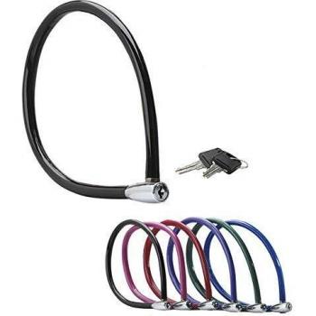 MASTER LOCK Candado Bicicleta [55 cm Cable] [Llave] [Exterior] [Color al Azar] 8630-F - Ideal para Bicicleta, Monopatín, Paseante, Cortacésped y Otro Equipo