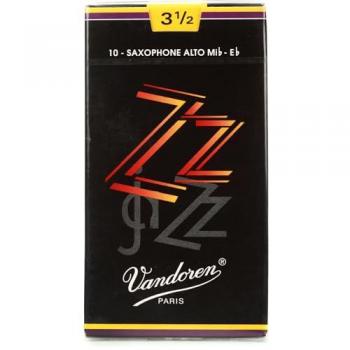 Vandoren ZZ Alto Saxophone Reeds - Strength 3.5, Box of 10