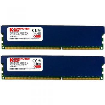 Komputerbay KB 8GB 2x4GB 1600 DIMM CL10 BLKHS - Kit de memoria RAM de 8 GB