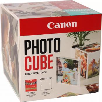 Canon Photo Cube Pack Marco Magnético + 40 Hojas de Papel Fotográfico Azul