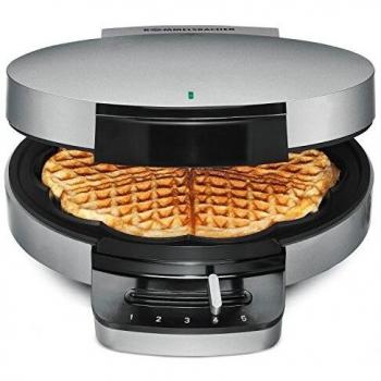 Gofrera Rommelsbacher WA 750 - 750W, Antiadherente, Control de Temperatura, Cuerpo Aislante, Plata y Negro
