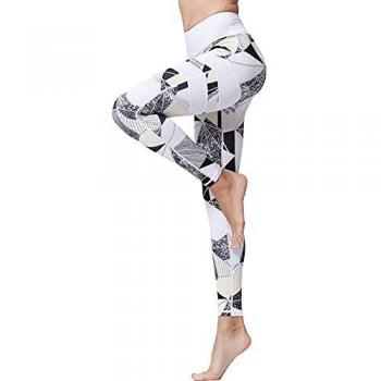 FLYILY Cintura Alta Elásticos Pantalones de Yoga Para Mujer Leggings para Correr Entrenamiento Fitness