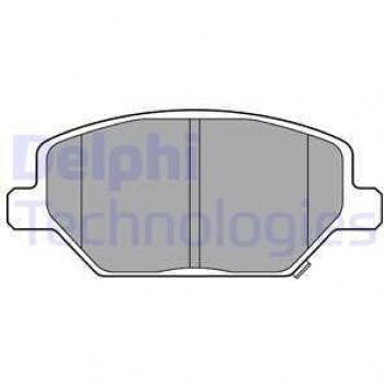 DELPHI Juego de pastillas de freno LP3371 con avisador acústico de desgaste, chapa antichirridos, sin accesorios, compatible con OPEL Insignia B Grand Sport