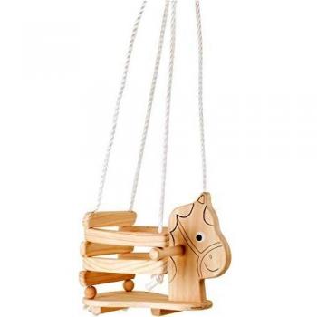 Small Foot Columpio Infantil de Madera con diseño de Caballo, con Reborde y Asas para Sentarse, a Partir de 18 Meses, 4774