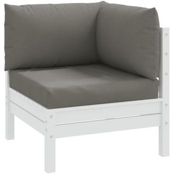 Cojines para sofá de palets 3 uds tela gris oscuro melange Vidaxl Gris
