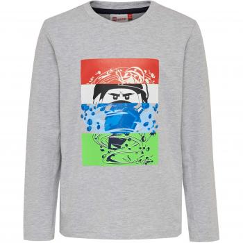 LEGO Wear Boy Ninjago Tiger 323-Langarmshirt, Camisa Manga Larga para Niños, Gris