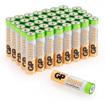 Pilas AAA - Paquete de 40 Unidades | GP Extra | Pilas alcalinas AAA, LR3, 1.5V | Duración Larga, Tecnología Anti-Fugas, Rendimiento Elevado