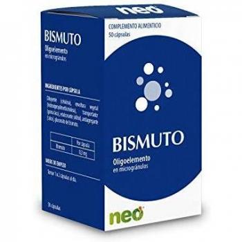NEO | Bismuto - 50 Cápsulas | Para Ayudar a Reducir el Malestar Estomacal y Prevenir Inflamaciones | De Liberación Independiente | Sin Gluten | Tomar 1 o 2 Cápsulas al Día