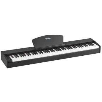 VEVOR 88-Key Fully Weighted Digital Piano with Dual Keyboard, Speakers, Sustain Pedal, Recording Function, 238 Tones, Wireless Connection for Beginners