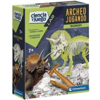 Arqueojugando Triceratops Fosforescente de Clementoni