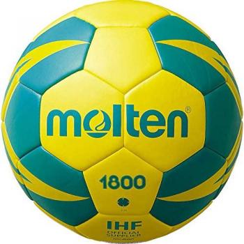 Balón de Balonmano Molten HX1800 YG - Entrenamiento, Cuero Sintético, Talla 0, Color Amarillo y Verde