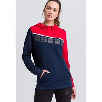 Erima Women's Hoodie 5-C New Navy / Red / White