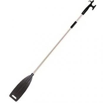 Pagaie télescopique avec gaffe, noire, L.122-169cm