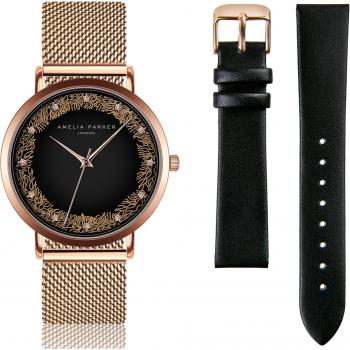 Amelia Parker Coral Women's Watch and Strap - Rose Gold - 36 mm