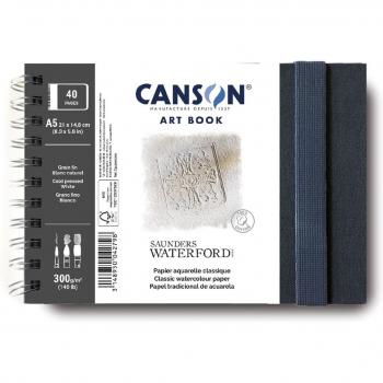 Cuaderno Espiral Canson Saunders Waterford A5 300g Grano Fino 20 Hojas